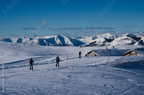 Quadro su tela Ski resort at Piani di Bobbio, Valtorta, Italy