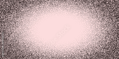 Speckled Black Noise Texture. Abstract Dotwork Background with Stipple Gradient. Vector Illustration of Distressed Textured Design.