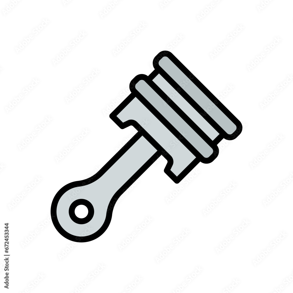 Piston Icon Flat Design, Automobile Service Vector Illustration Piston Icon Flat Design, Automobile Service Vector Illustration