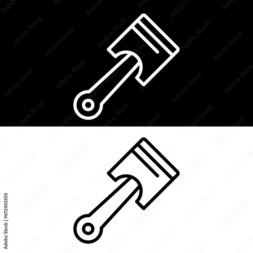 Piston Icon, Black and White Version Design Template Piston Icon, Black and White Version Design Template
