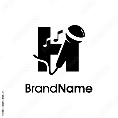 Modern Initial H Music Logo
