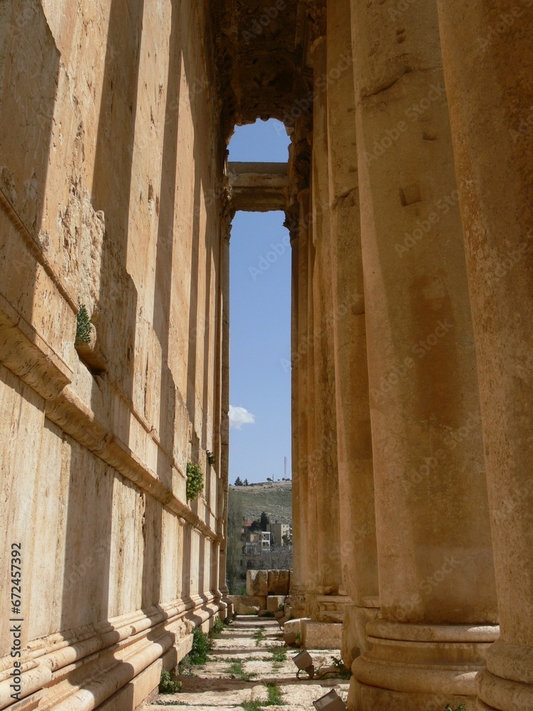 Baalbeck roman ruins in Lebanon