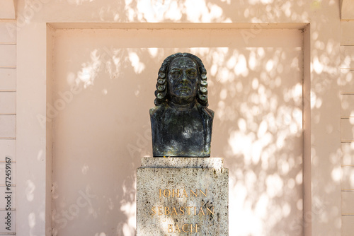 a bach statue in Weimar germany photo