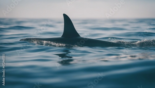 wild shark ridge visible on the water surface