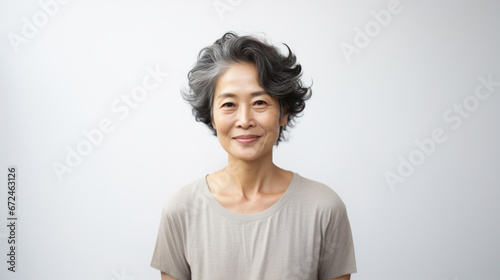 Portrait of a middle-aged Japanese woman photo