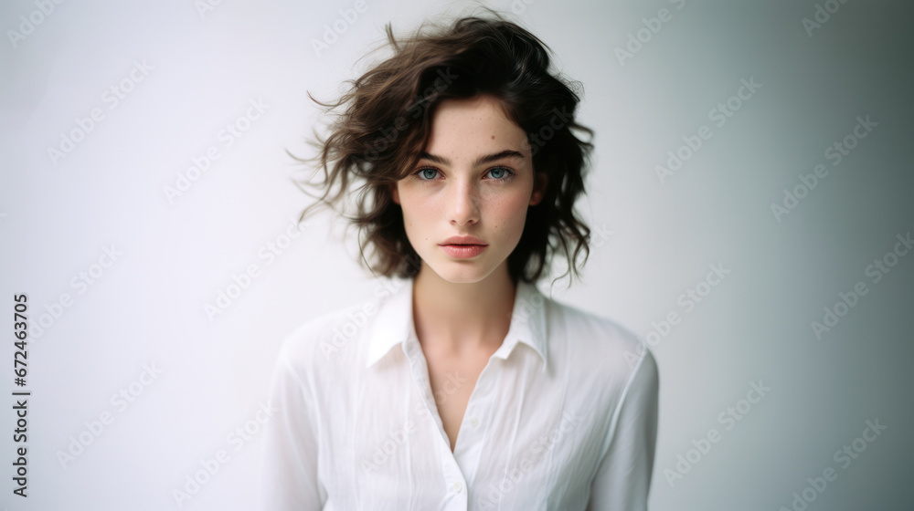 Portrait of a young woman model Portrait of a young woman model