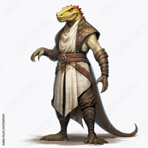 Lizardfolk Majesty Unleashed
 , Medieval Fantasy RPG Illustration photo