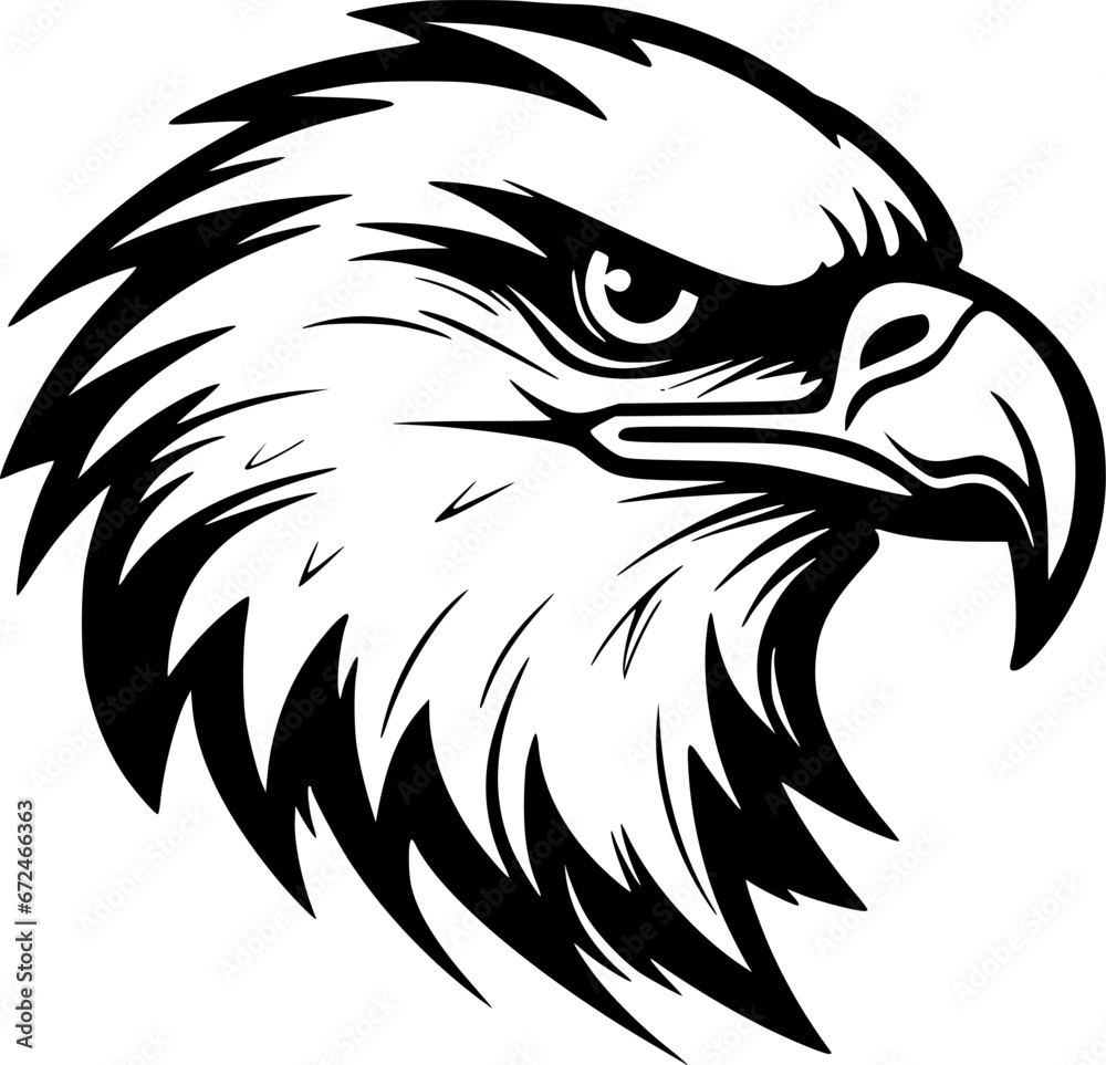 Eagle - Minimalist and Flat Logo - Vector illustration