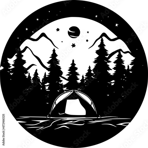 Camping - High Quality Vector Logo - Vector illustration ideal for T-shirt graphic photo