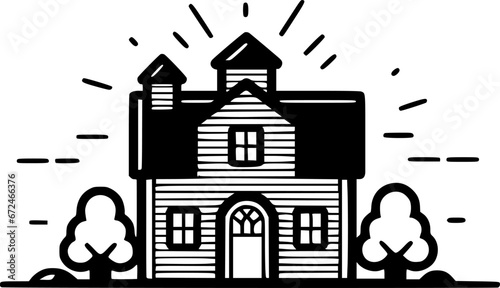 Farmhouse - High Quality Vector Logo - Vector illustration ideal for T-shirt graphic