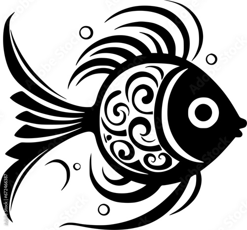 Fish | Minimalist and Simple Silhouette - Vector illustration