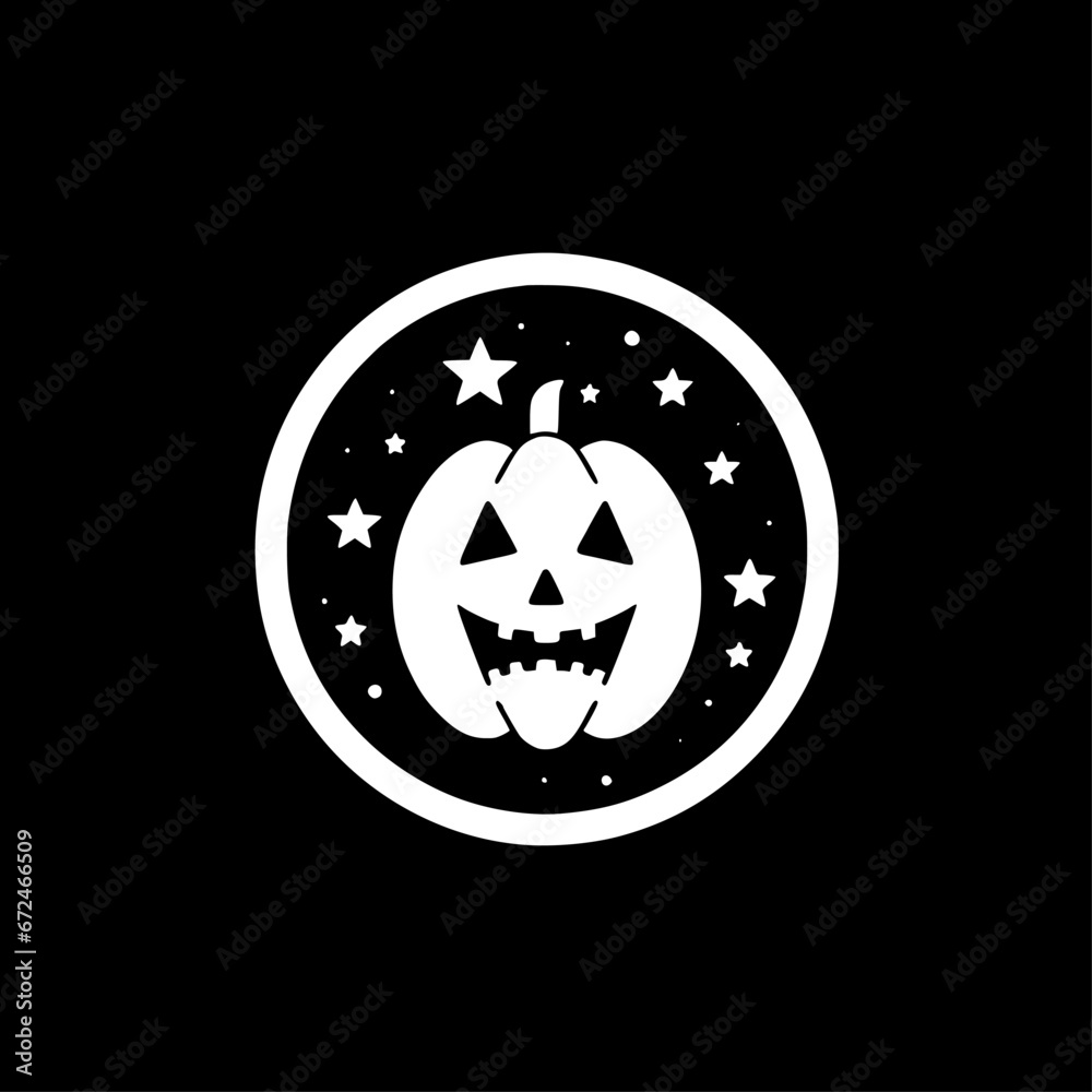 Halloween - Black and White Isolated Icon - Vector illustration Halloween - Black and White Isolated Icon - Vector illustration