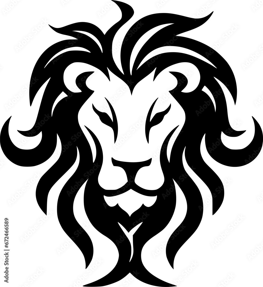 Lion - Minimalist and Flat Logo - Vector illustration Lion - Minimalist and Flat Logo - Vector illustration