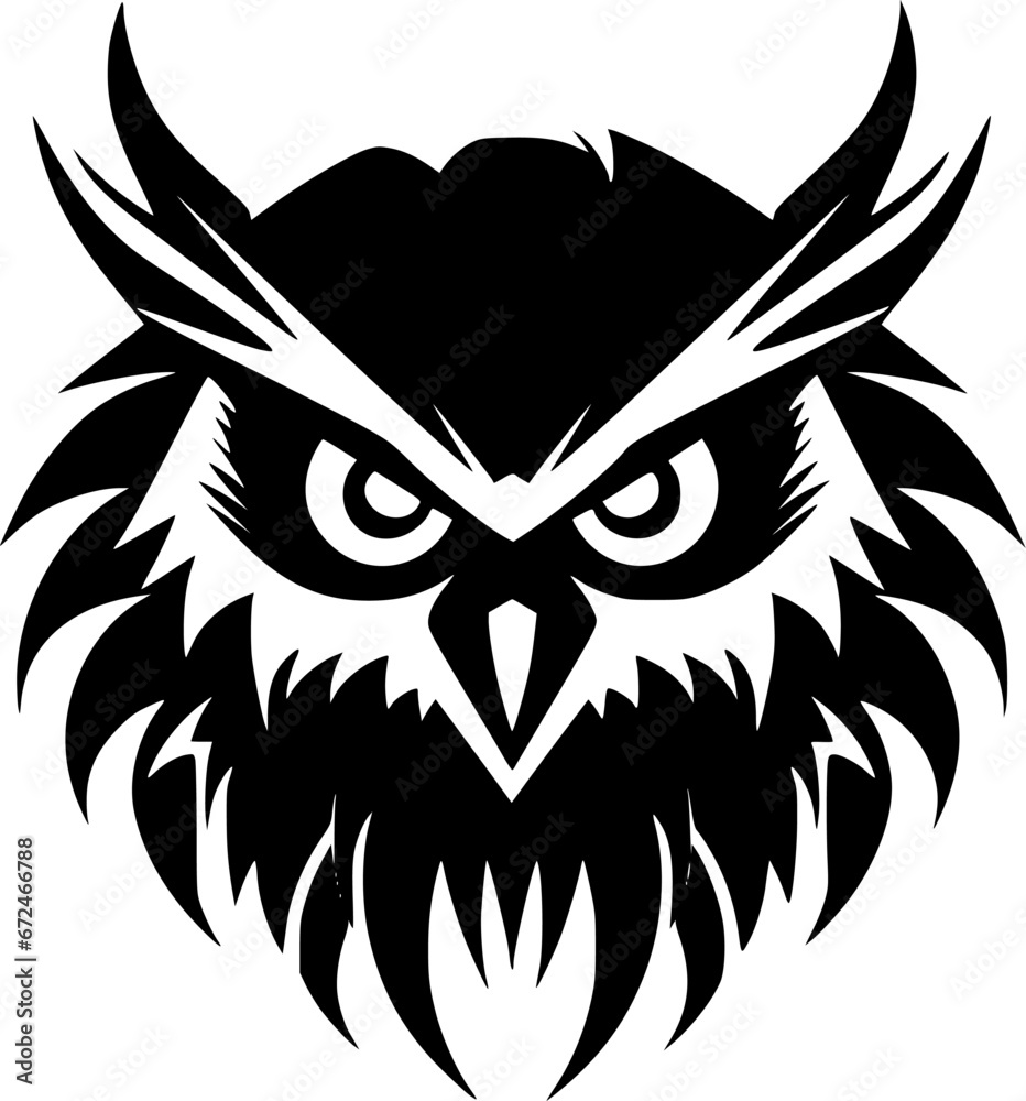 Owl - Minimalist and Flat Logo - Vector illustration
