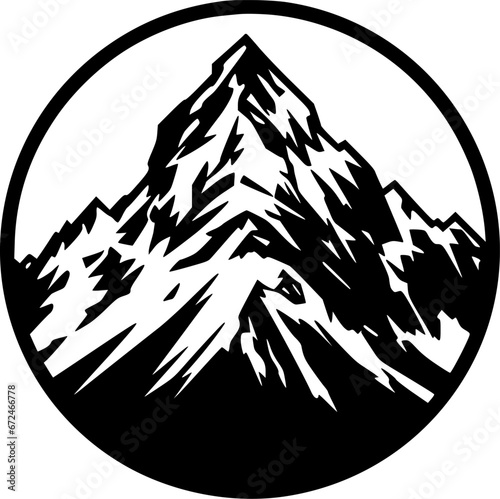 Mountains - High Quality Vector Logo - Vector illustration ideal for T-shirt graphic