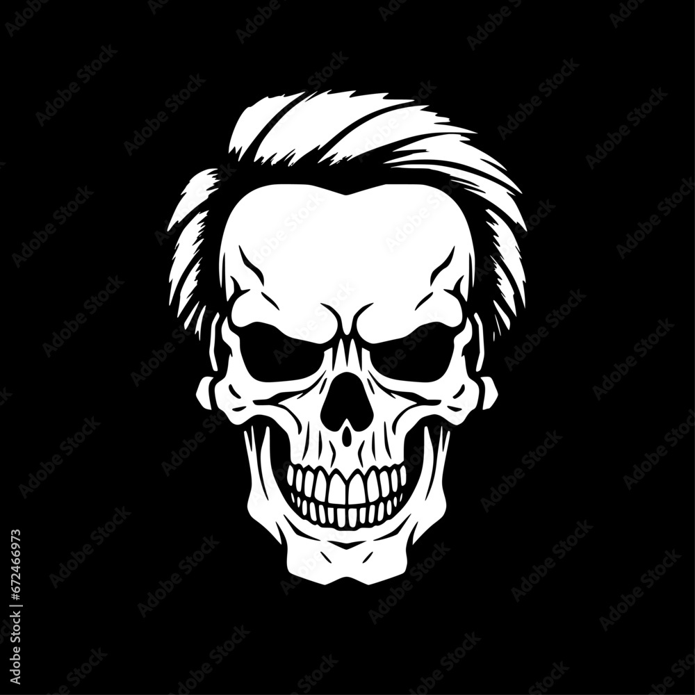 Skull | Black and White Vector illustration Skull | Black and White Vector illustration