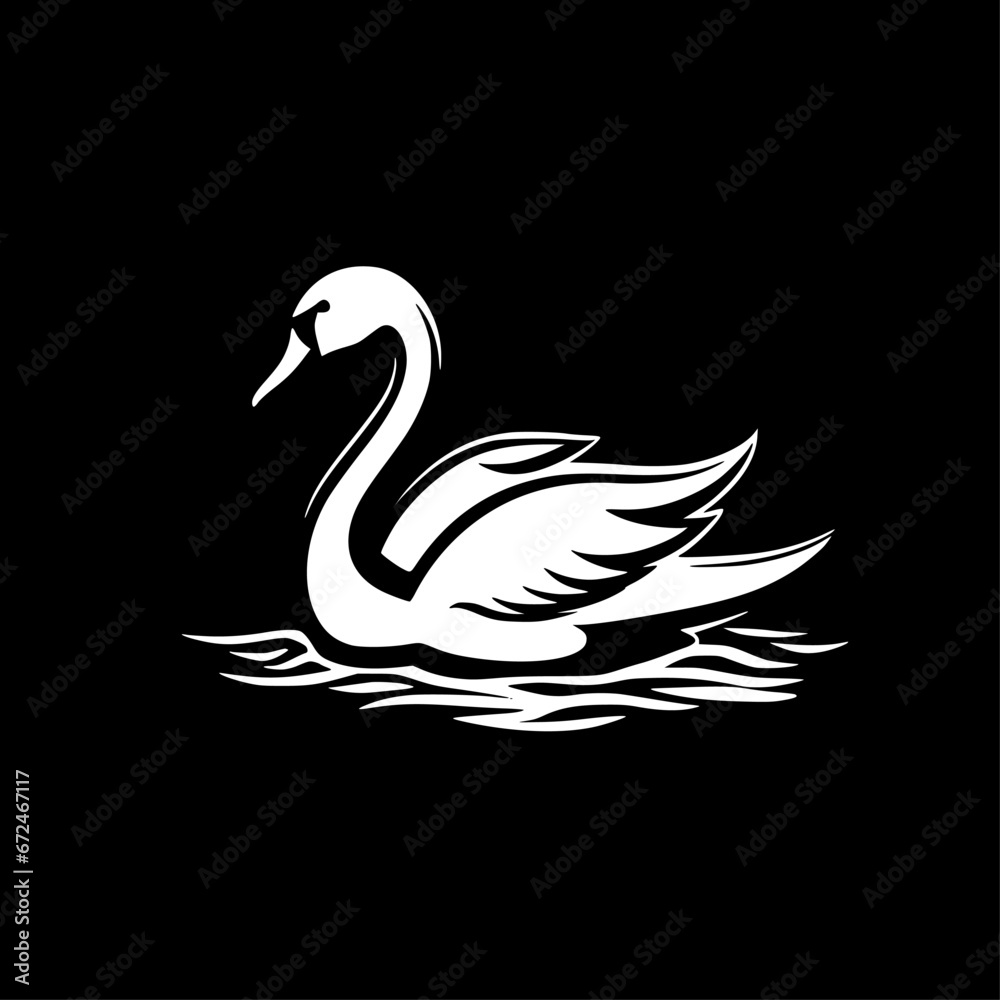 Fototapeta premium Swan - High Quality Vector Logo - Vector illustration ideal for T-shirt graphic