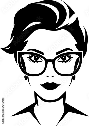Teacher - Black and White Isolated Icon - Vector illustration
