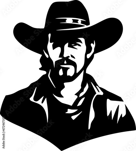 Western | Black and White Vector illustration