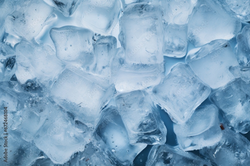 Ice cubes background texture. Ice cubes on blue background pattern. Frozen ice cubes. Ice cubes background texture. Ice cubes on blue background pattern. Frozen ice cubes.