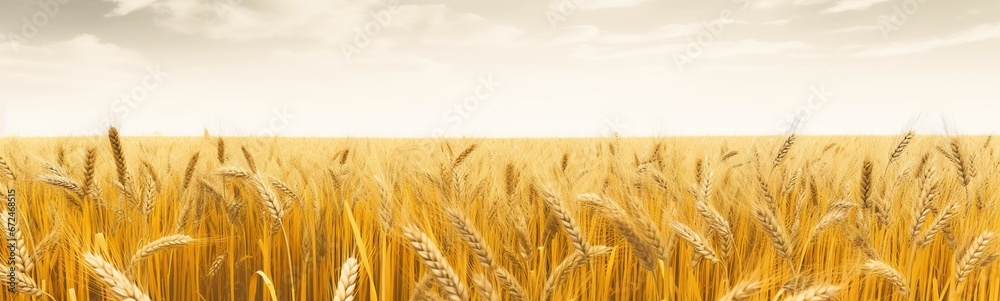 Fototapeta premium a wheat field concept of agricultural landscape