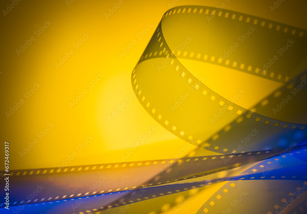 color background for cinema entertainment with film strip