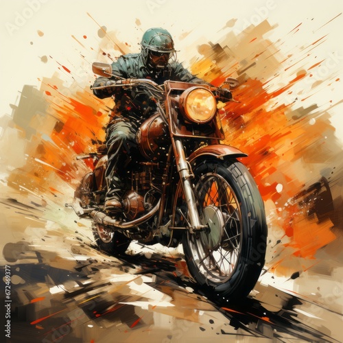 a man riding a motorcycle © Aliaksandr Siamko