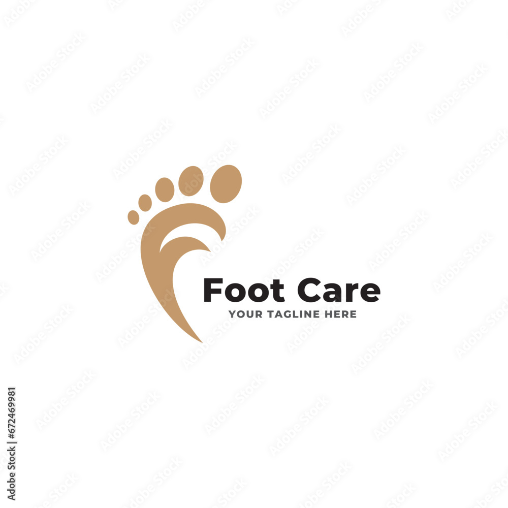Foot care logo design template with modern creative Foot care logo design template with modern creative