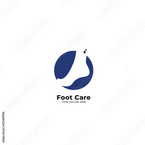 Foot care logo design template with modern creative