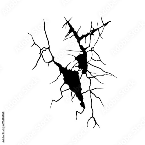 doodle crack wall, crack illustration