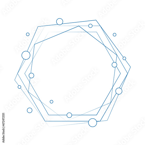 素材_フレーム_雪の結晶と光をモチーフにした冬の飾り枠。高級感のある囲みのデザイン。字無.