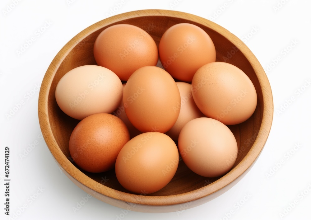 A bowl of eggs on white background isolated. Food photography. A bowl of eggs on white background isolated. Food photography.