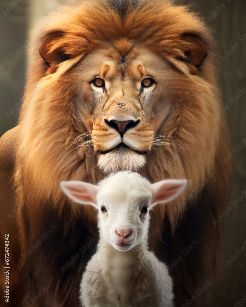 The Lion Of Judah and the Lamb Of God: A Spiritual Symbol of Jesus Christ the King.