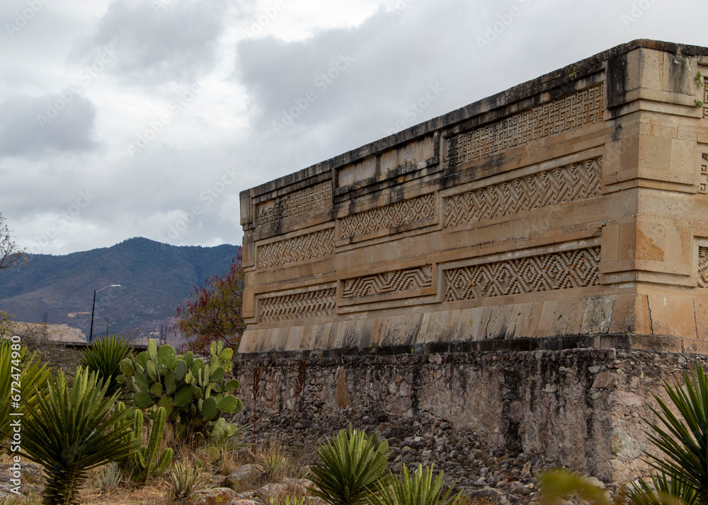 Fototapeta premium Ancient architecture of Oaxaca - Mitlan
