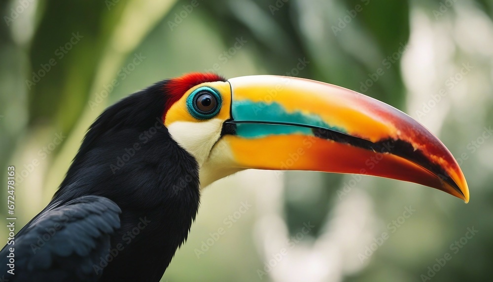 Fototapeta premium Portrait of Toucan bird. Costa Rica wild Tucan.