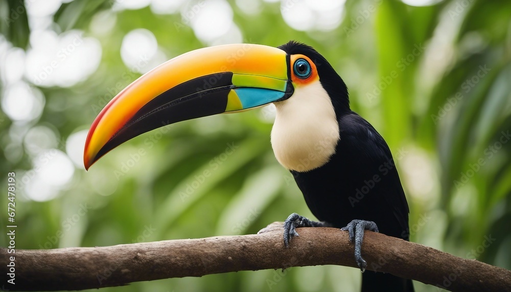 Fototapeta premium Portrait of Toucan bird. Costa Rica wild Tucan.