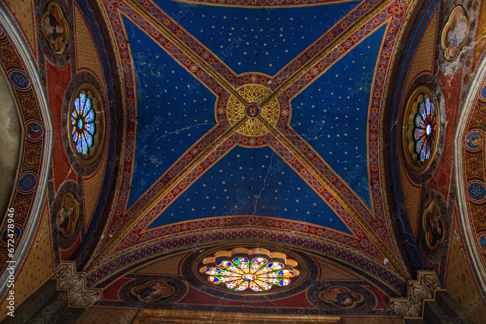 ceiling of the church