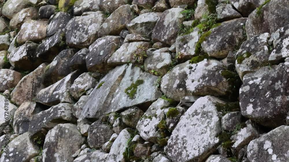 綺麗に積み上げられた日本の城の石垣 背景素材 綺麗に積み上げられた日本の城の石垣 背景素材
