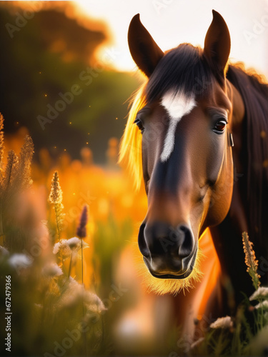 Pferd im Sonnenlicht