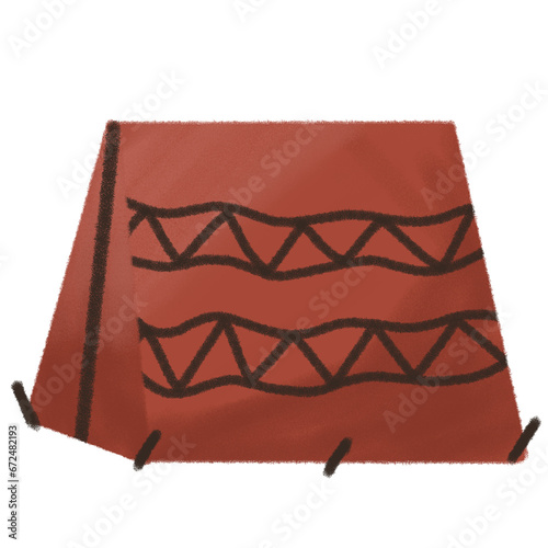 Quadro em tela red tend for camping
