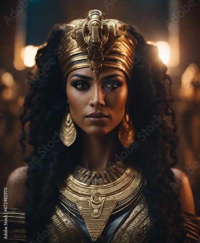 portrait of the ancient Egyptian god woman 