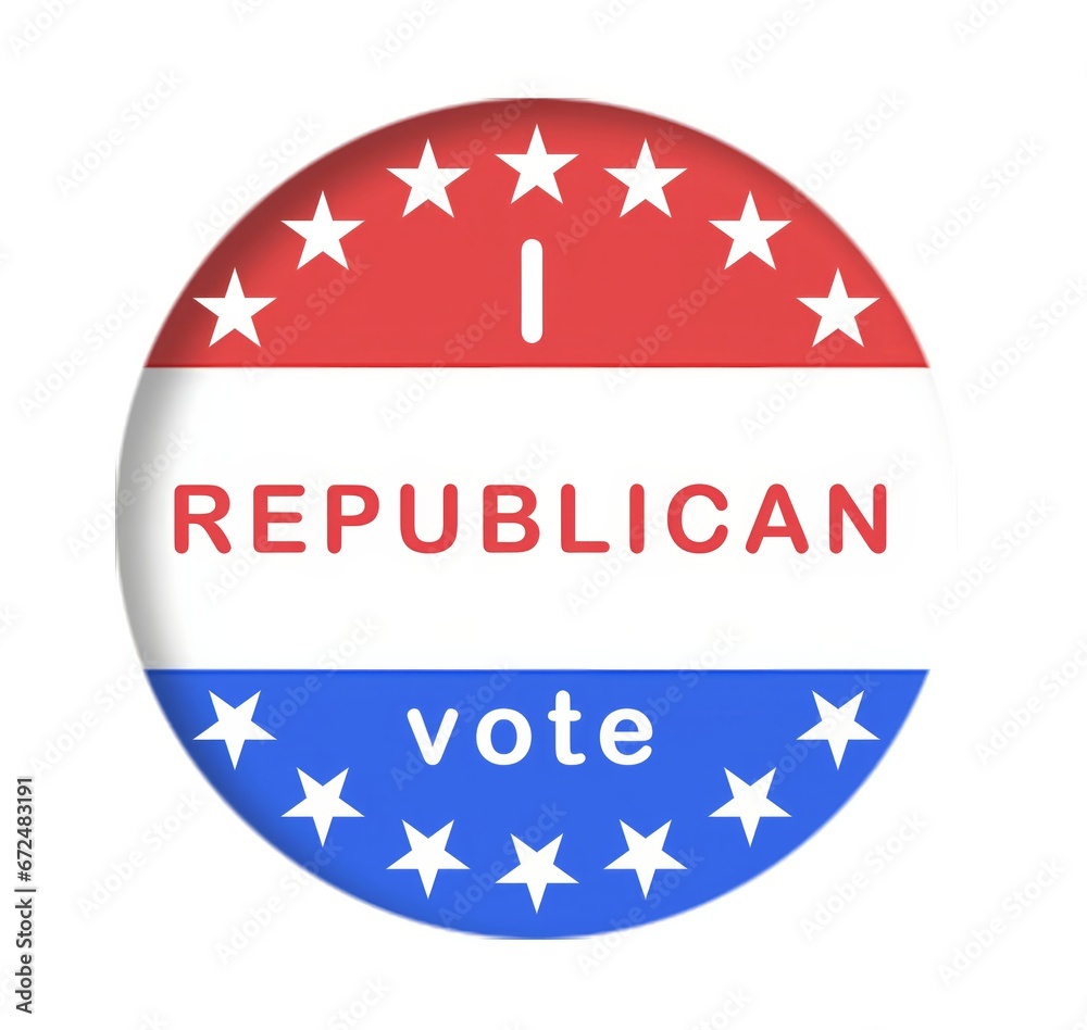 a red white blue banner with stars indicates that i vote republican a red white blue banner with stars indicates that i vote republican