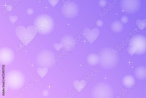 背景イラスト_ハート_紫