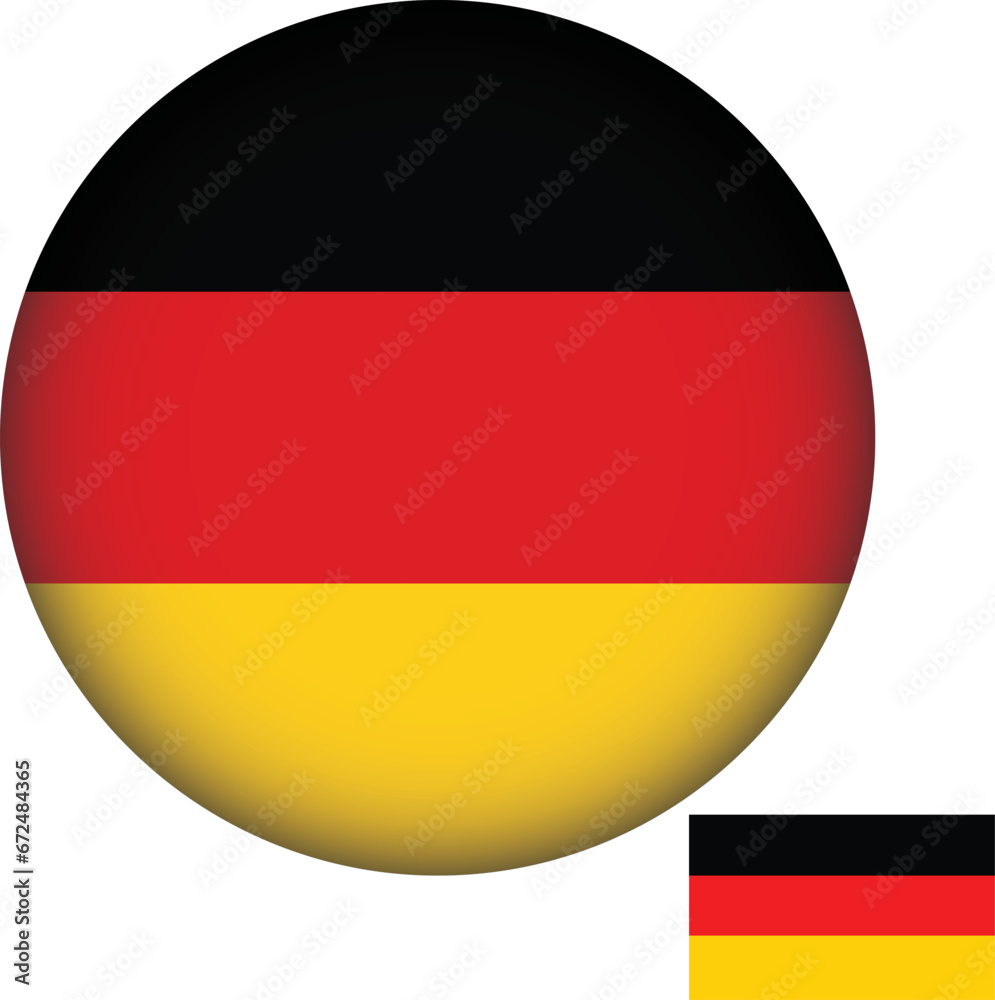 Germany Flag Round Shape Illustration Vectors Germany Flag Round Shape Illustration Vectors