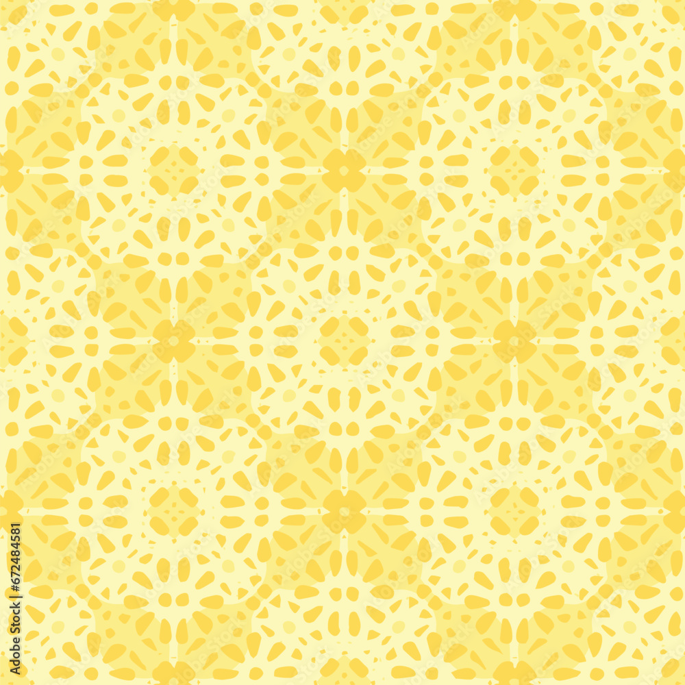 Seamless patterns with abstract floral shapes