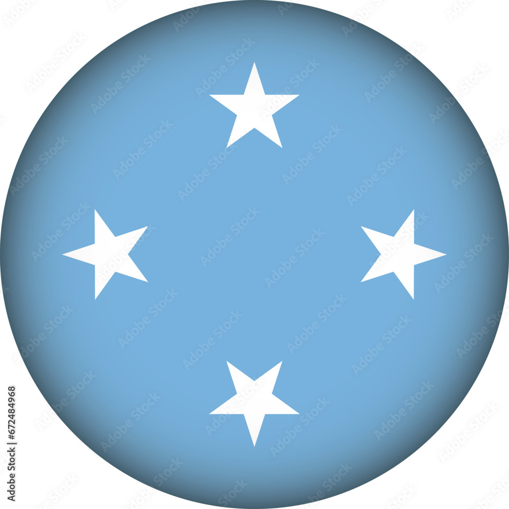 Obraz premium Micronesia Flag Round Shape Illustration Vectors
