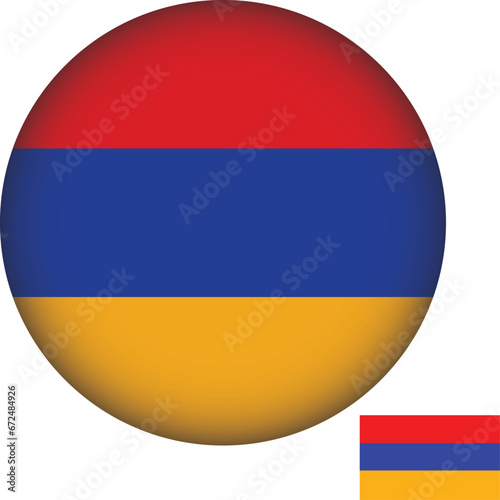 Armenia Flag Round Shape Illustration Vector