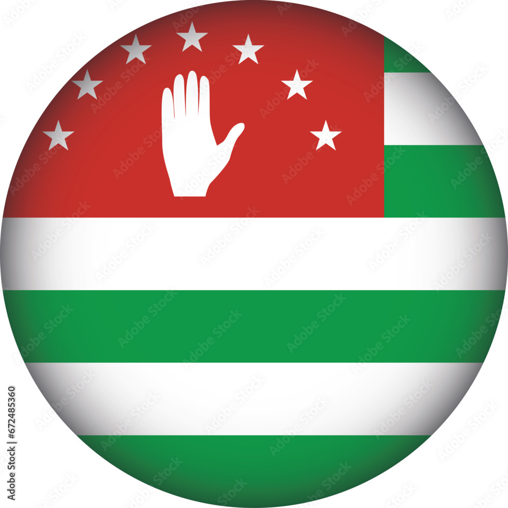 Obraz premium Abkhazia Flag Round Shape
