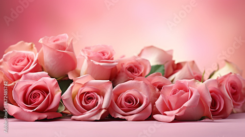 pink roses bouquet HD 8K wallpaper Stock Photographic Image 