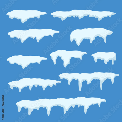 Snow caps illustration, snow caps icon, snow cap, winter snow, snowflake icon, snow cap vector